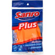 Luva de Látex Tamanho P Laranja Plus