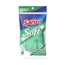 Luva de Látex Verde P Sanro Soft