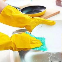 Luva De Limpeza Multiuso Louça Faxina Látex Amarela Tamanho M Luva De Limpeza Multiuso Louça Faxina Látex Amarela Tamanho M