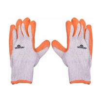 Luva de Malha Banhada em Latex Natural G Laranja Worker