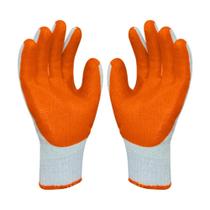 Luva de Malha C/ Latex Natural Laranja 600.01147 - Plastcor
