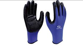 Luva de mão nitrilica azul super safety 1006