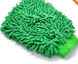 Luva de microfibra para lavar carro e limpeza domestica