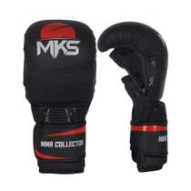 Luva de MMA Sparring MKS Combat Preto e Vermelha
