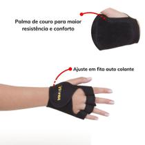 Luva de Musculação Neoprene Palma em Couro Artipé S/ Polegar