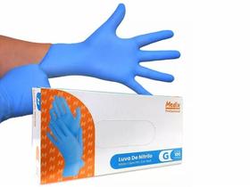 Luva de Nitrilo Azul Uso Geral 100 Unidades Medix Brasil, G Luva de Nitrilo Azul Uso Geral 100 Unidades Medix Brasil, G