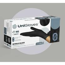Luva de NITRILO Procedimento Unigloves Preto Sem Pó com 100 unidades Luva de NITRILO Procedimento Unigloves Preto Sem Pó com 100 unidades