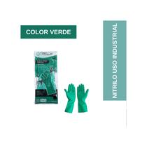 Luva de nitrilo TRESOR Heavy Duty Tamanho M Industrial Verde