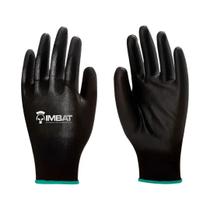 Luva De Poliéster Com PU Preto 9" G - Imbat Luva De Poliéster Com PU Preto 9" G - Imbat