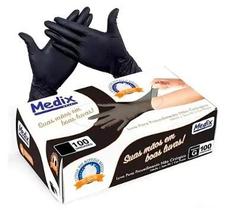 Luva de proc nitrilica medix preta g c/100 Luva de proc nitrilica medix preta g c/100