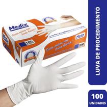 Luva de procedimento latex (c/100 unds) - medix Luva de procedimento latex (c/100 unds) - medix