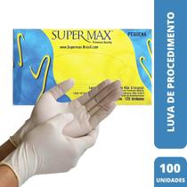 Luva de procedimento látex pp (c/100 und) - supermax