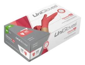 Luva de Procedimento Latex Vermelha Tamanho P Com Pó com 100 UN - Unigloves