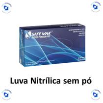 Luva de Procedimento Nitrílica Azul Sem Pó C/100 Unds - Safemax Luva de Procedimento Nitrílica Azul Sem Pó C/100 Unds - Safemax