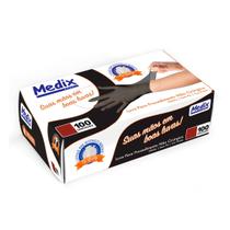 Luva de Procedimento Nitrílica Black Sem Pó - Medix