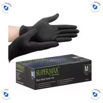 Luva de Procedimento Nitrílica Black Sem Pó - Supermax