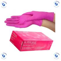 Luva de Procedimento Nitrílica Pink Sem Pó - Supermax