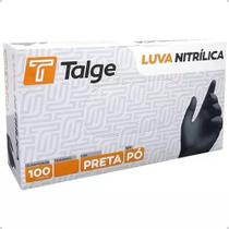Luva de procedimento nitrílo cor preta caixa c/ 100 un talge