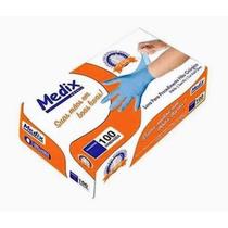 Luva de Procedimento Nitrilo Sem Pó na Cor Azul com 100 unidades da MEDIX Luva de Procedimento Nitrilo Sem Pó na Cor Azul com 100 unidades da MEDIX