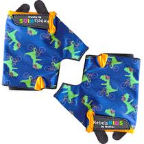 Luva de Proteção Esportiva Infantil Fecho Ajustável Dinossauro Tam P M G Nathor
