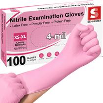 Luva de Proteção Schneider Nitrílica 4-mil Sem Pó Rosa Luva de Proteção Schneider Nitrílica 4-mil Sem Pó Rosa