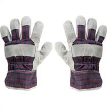 Luva De Raspa Brasfort Com Tecido Cano Curto - Kit C/12 Pares Luva De Raspa Brasfort Com Tecido Cano Curto - Kit C/12 Pares