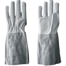 Luva De Raspa Caracouro Cano Longo 15Cm Com Reforco - Kit C/10 Pecas