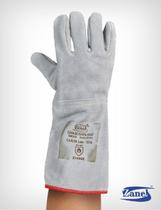 Luva De Raspa Forrada Cano Longo 20Cm Alta Temperatura Luva De Raspa Forrada Cano Longo 20Cm Alta Temperatura