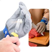 Luva De Segurança Anticorte Malha Aço Anti Corte Resistente
