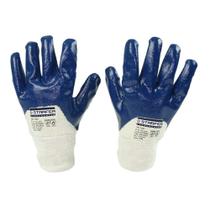 Luva de Segurança Malha Tricotada Revestida de Nitrílico Parcial Azul Tamanho G CA 49476