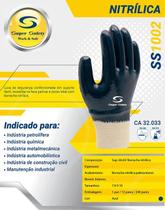 Luva de Segurança Super Safety SS1002 Banho Nitrílico Total CA 32033