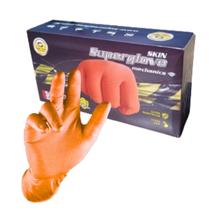 Luva de Segurança Super Safety Super Glove Mechanics Caixa Com 50 Unidades Cor Laranja