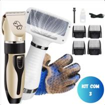 Luva de Silicone Ajustável e Secador 2 em 1 para Pets