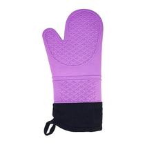 Luva de Silicone Cano Longo Térmica para Cozinha Lilás