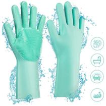 Luva de Silicone Lava Louça Mágica Azul CBRN11469