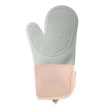 Luva de Silicone Térmica Resistente ao Calor com Forro de Algodão - Verde