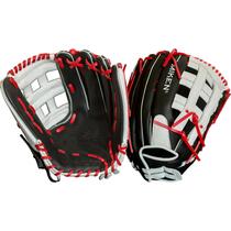 Luva de softbol Miken PLAYERS SERIES 13,5" LHT preta e branca Luva de softbol Miken PLAYERS SERIES 13,5" LHT preta e branca