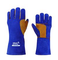Luva De Solda WELD PREMIUM - TAM: EG/10 - Azul/Laranja - CA: 17158 - REF: 107502131 - VOLK