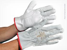 Luva de vaqueta mista dorso em raspa - Protebom