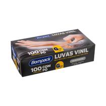 Luva de Vinil Bompack Com Pó 100 Unidades G
