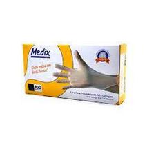 Luva de vinil c/po medix p c/100 Luva de vinil c/po medix p c/100