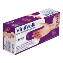 Luva de Vinil Com Amido - da Volk - Tamanho EP