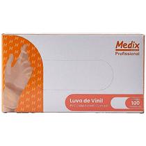 Luva de Vinil com Pó Medix Profissional Tam M - 100 unidades Luva de Vinil com Pó Medix Profissional Tam M - 100 unidades