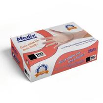Luva de vinil com pó medix tamanho m