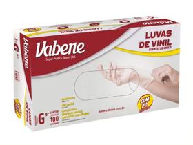 Luva de vinil com pó - tamanho g - vabene