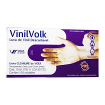 Luva de Vinil Descartável Com Amido P 100 Unidades - Volk Luva de Vinil Descartável Com Amido P 100 Unidades - Volk