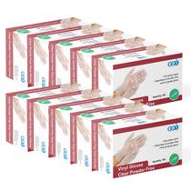 Luva de vinil EDI Clear Powder Free 4,3 mil descartável 1000