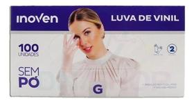 Luva De Vinil Inoven G 100 Unid Sem Pó