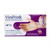 Luva de Vinil para Procedimentos VinilVolk Descartável Não Estéril Sem Amido Tamanho 8 (M) com 100 Unidades Luva de Vinil para Procedimentos VinilVolk Descartável Não Estéril Sem Amido Tamanho 8 (M) com 100 Unidades