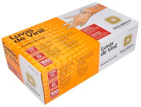 Luva de Vinil procedimento com pó M Luva de Vinil procedimento com pó M